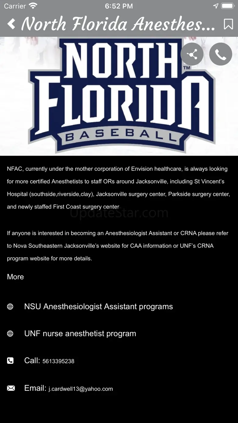 UNF Baseball Alumni App 1.0