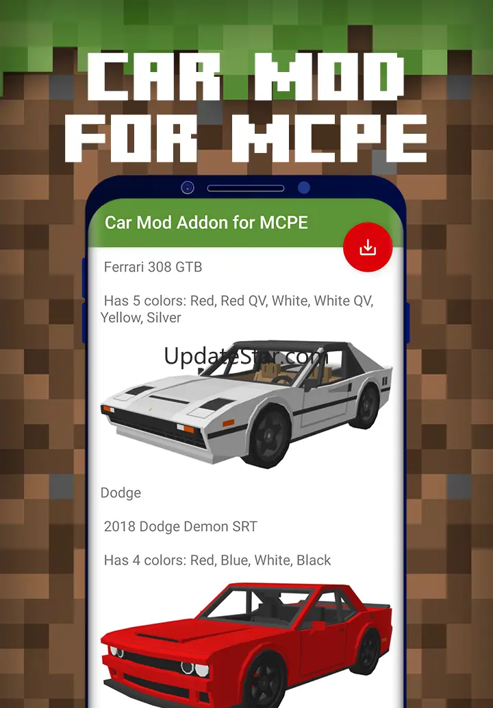 Car Mod Addon for Minecraft 2.0.8