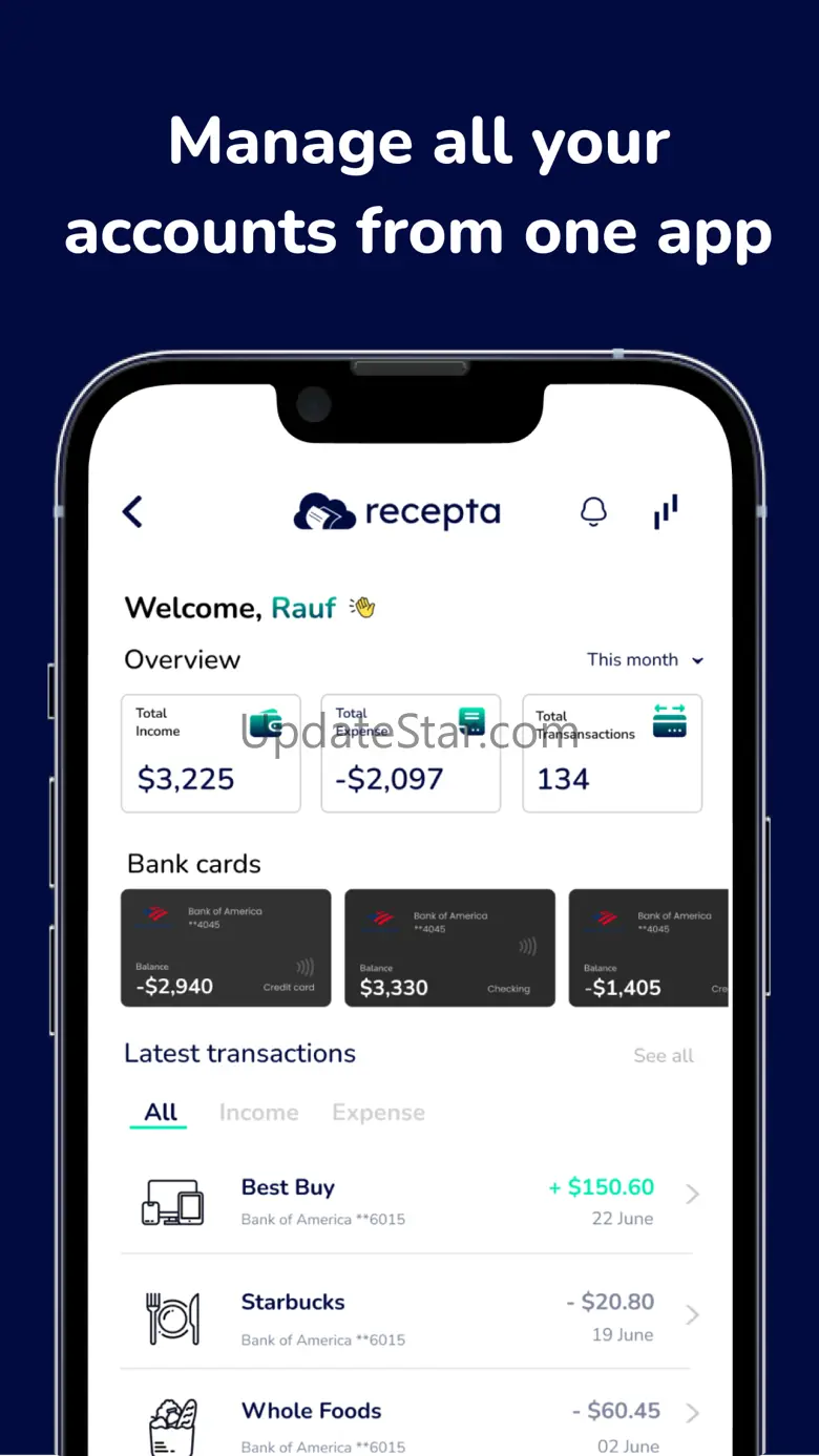 Recepta Expense Manager 1.0.1